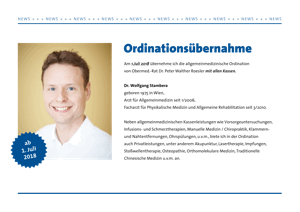 Ordinationsuebernahme Dr. Stambera 1.6.2018